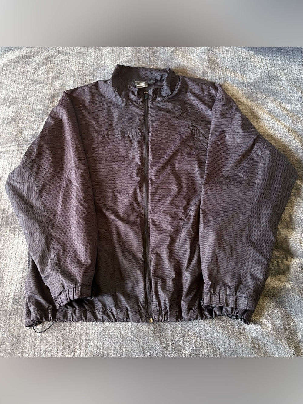 Y2K New Balance Men's 2XL Windbreaker Jacket — Deep Plum Color
